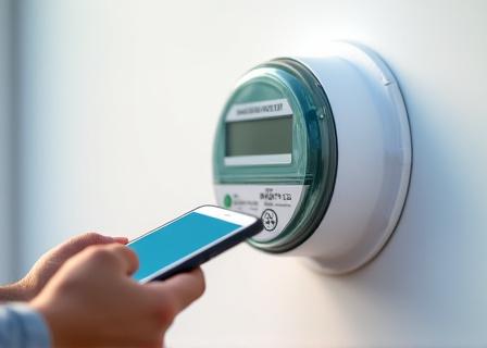 شخص يقوم بقراءة عداد كهرباء ذكي في السعودية